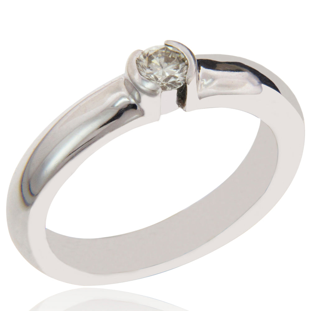 ANILLO CON DIAMANTE 0.12CT 14K