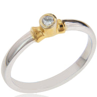 ANILLO CON DIAMANTE 0.07 CT 14K