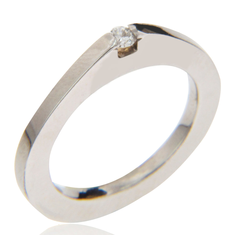 ANILLO CON DIAMANTE 0.07CT 14K
