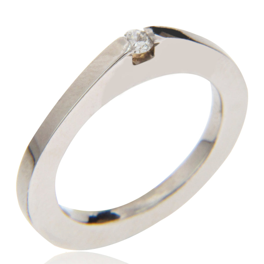 ANILLO CON DIAMANTE 0.07CT 14K