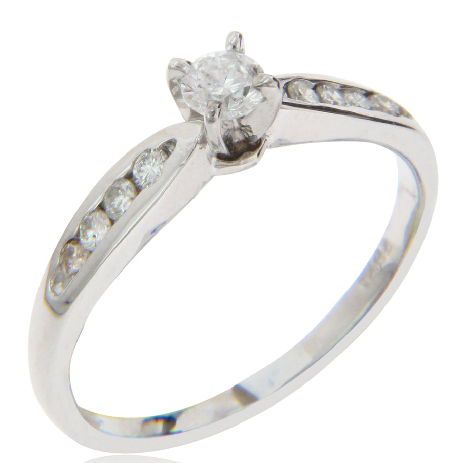 ANILLO CON DIAMANTE 0.19/ 18 CT 14K