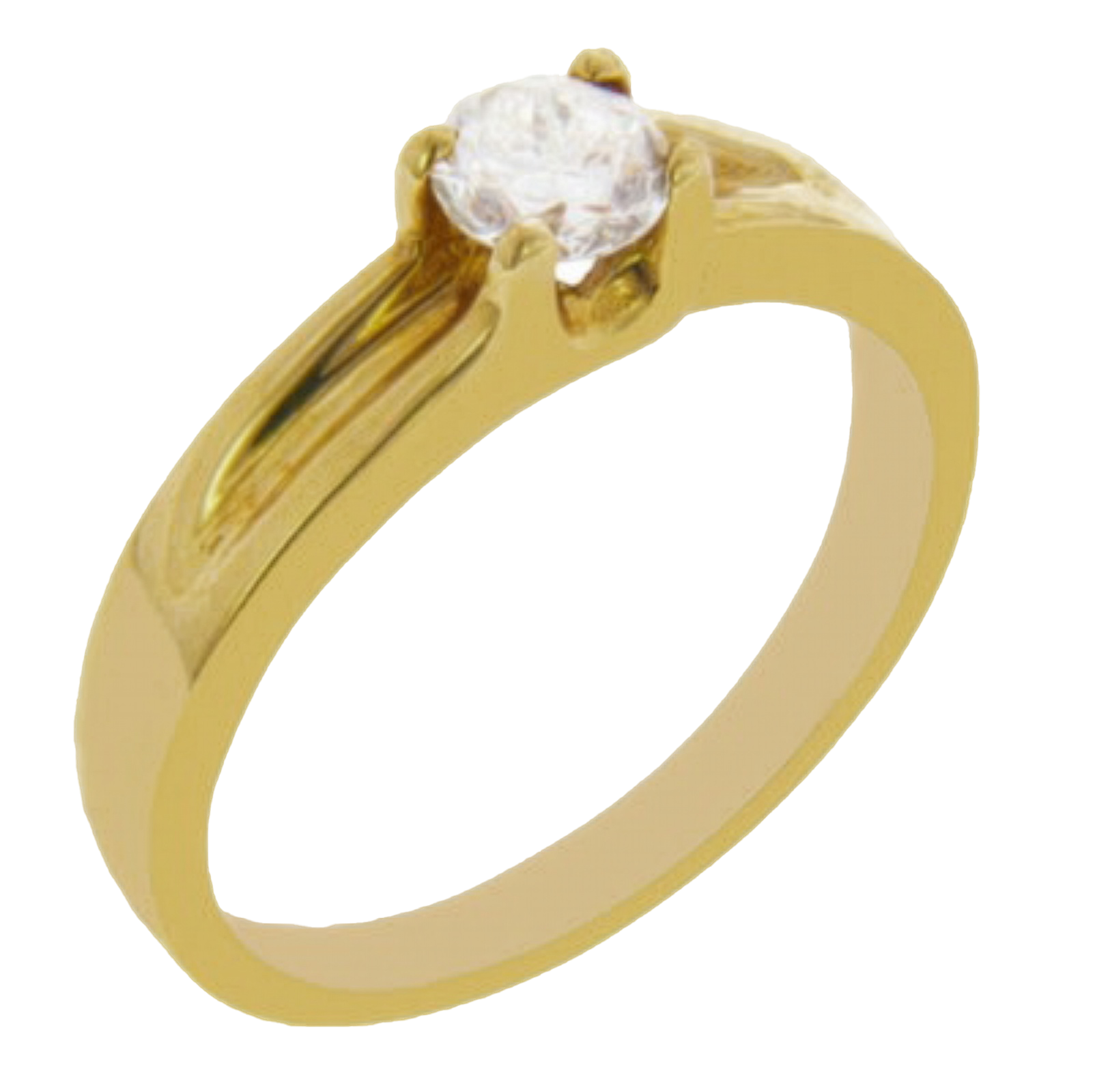 ANILLO CON DIAMANTE 14K .38 CT