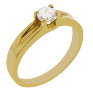 ANILLO CON DIAMANTE 14K .38 CT