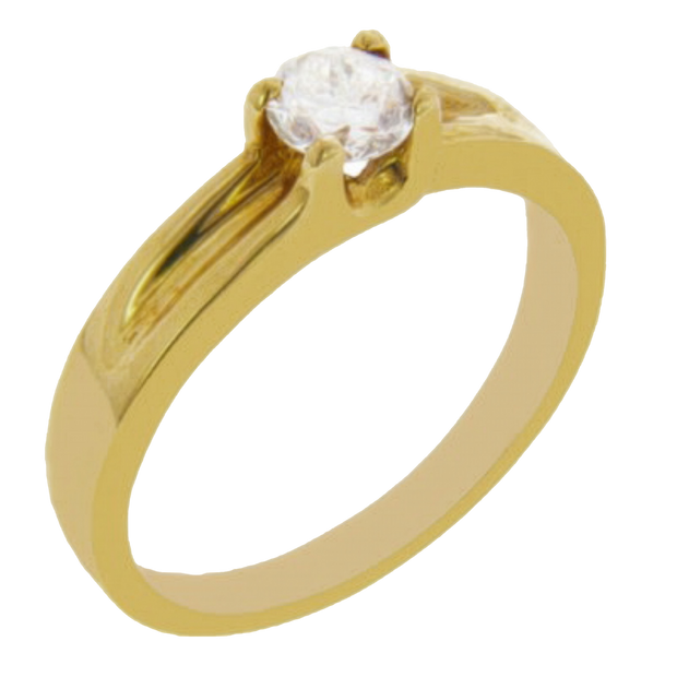 ANILLO CON DIAMANTE 14K .38 CT