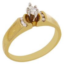 ANILLO CON DIAMANTE 14K 0.14 CT